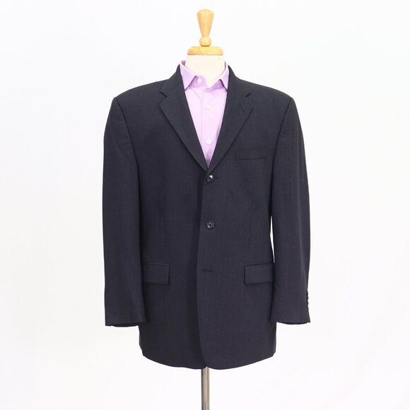 Calvin Klein 42R Gray Blazer Sport Coat Jacket 3-Button Solid T418 - Picture 1 of 11